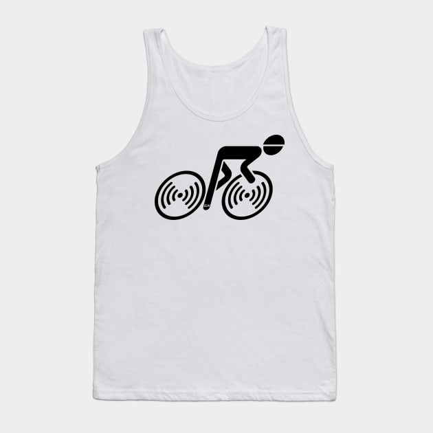 Racing Cyclist (Racer, Road Bike, Bicycle / L–>R / Black) Tank Top by MrFaulbaum